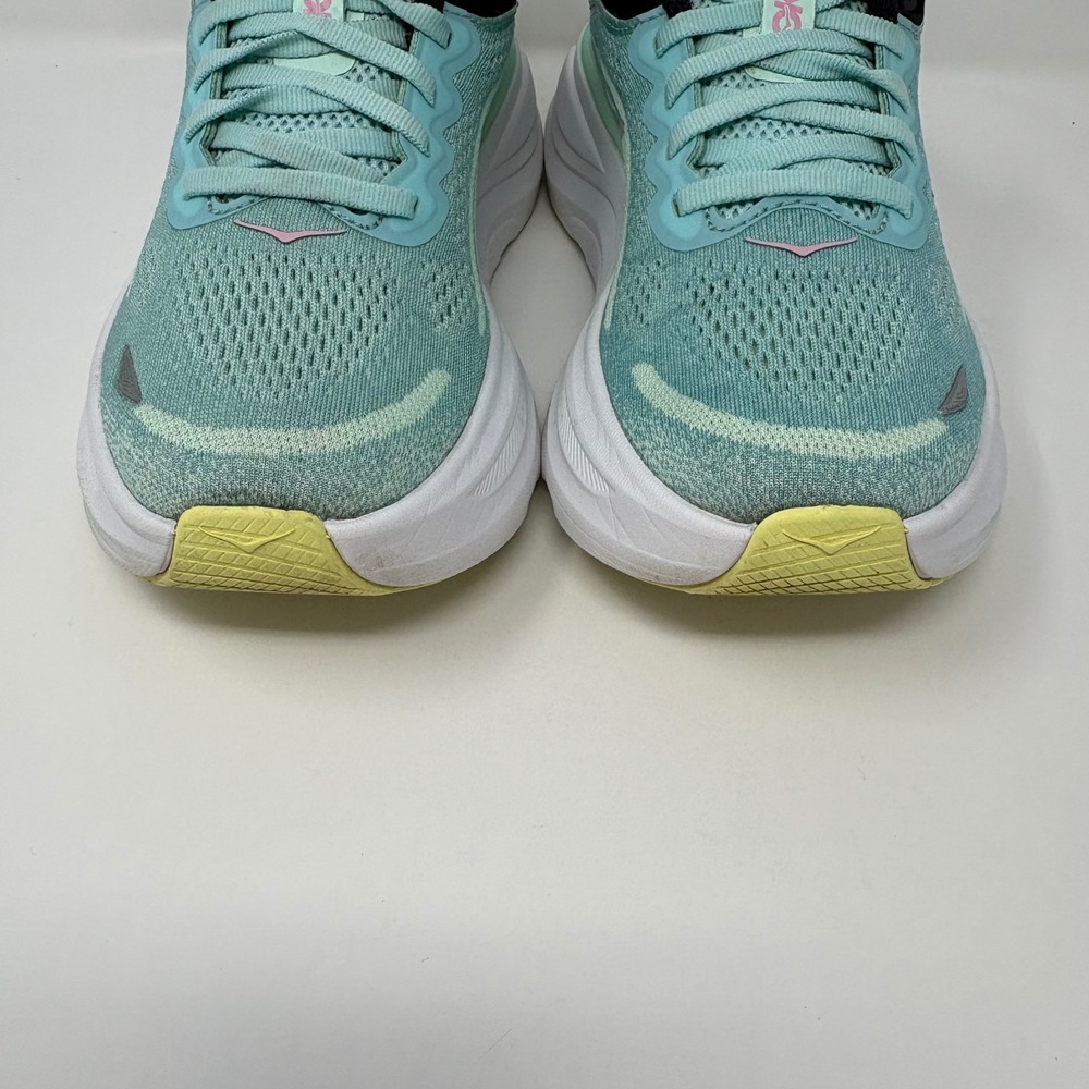 Hoka Bondi 9 Women's Size 7.5 Blue Pink White Athletic Running Shoes Sneakers - Picture 4 of 8